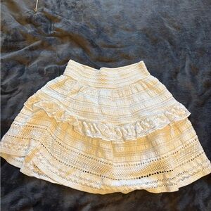 Elegant Cream Lace Skirt
